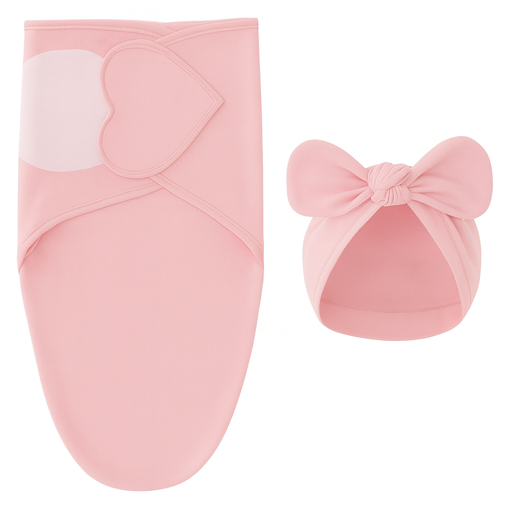 Baby Swaddle & Hat Set