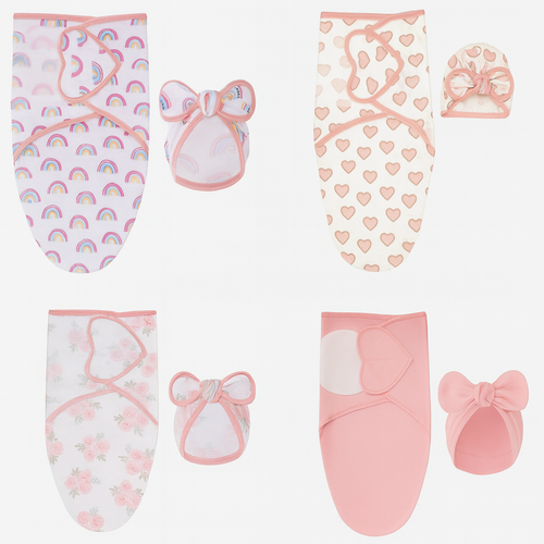 Baby Swaddle & Hat Set